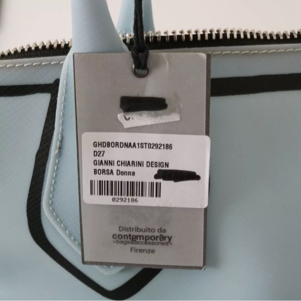 Gianni Chiarini GUM COLLECTION Powder Blue Tote w/ slight defects NWT - Picture 9 of 10